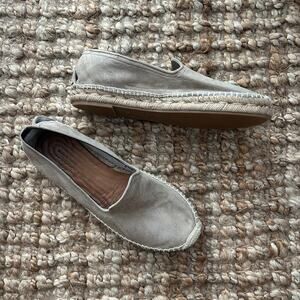 rag & bone Suede Espadrille Loafers Beige US 7.5 EU 37.5 Spain Summer Chic